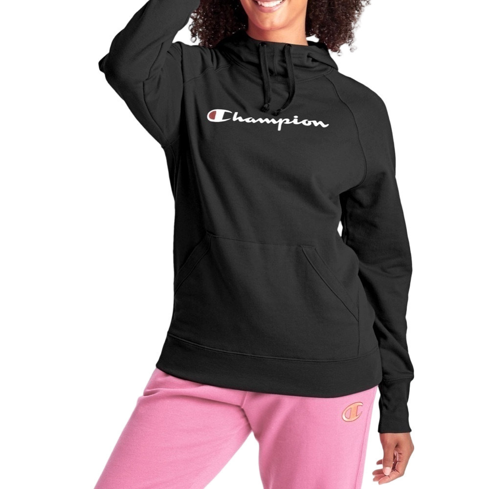 Champion Women's Fleece Hoodie Script Logo Powerblend